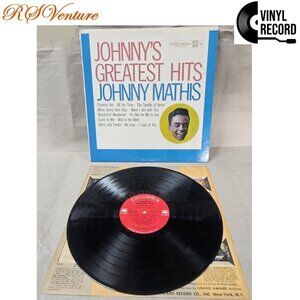 Vintage Johnny Mathis "JOHNNY'S GREATEST HITS" Vinyl LP Record Album
